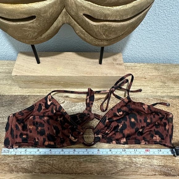 Sezane X Yse Leopard Print Bikini with Ring Accents size Small - Picture 2 of 4